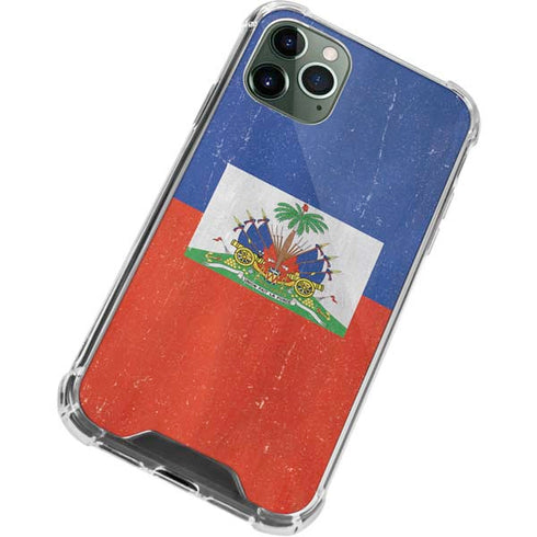 Haiti Flag Distressed iPhone 12 Pro Max Clear Case